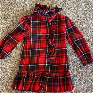 Ralph Lauren 2T Red Plaid Flannel Shirt Dress